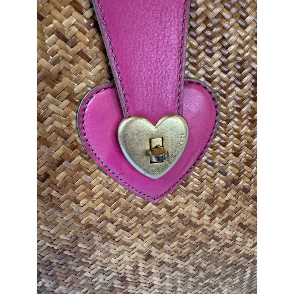 Vintage Juicy Couture Handbag Woven Straw Wicker Style Purse Pink 90s Y2k RARE! - Picture 4 of 16